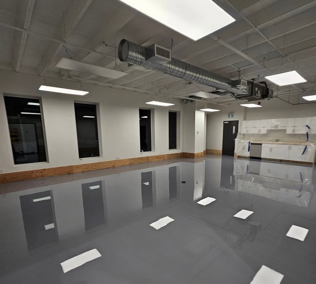 Polished concrete floor